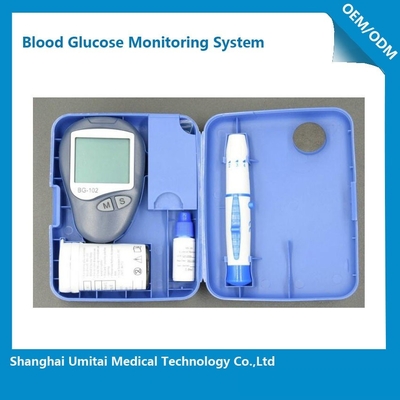 เครื่องวัดน้ำตาลกลูโคสในเลือดเบาหวานเครื่องตรวจสอบน้ำตาลในเลือดพร้อมการเตือนภัย